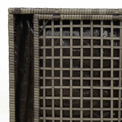 Scatola per Cuscini Grigio 50 x 50 x 50 cm polyrattan