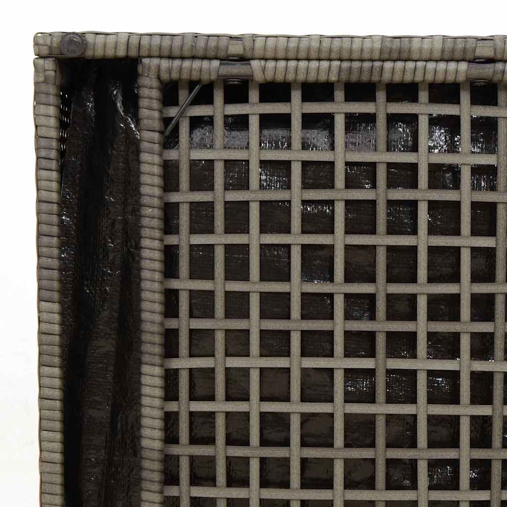 Scatola per Cuscini Grigio 50 x 50 x 50 cm polyrattan | homemem39