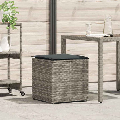 Scatola per Cuscini Grigio 50 x 50 x 50 cm polyrattan