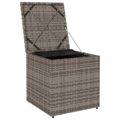 Scatola per Cuscini Grigio 50 x 50 x 50 cm polyrattan