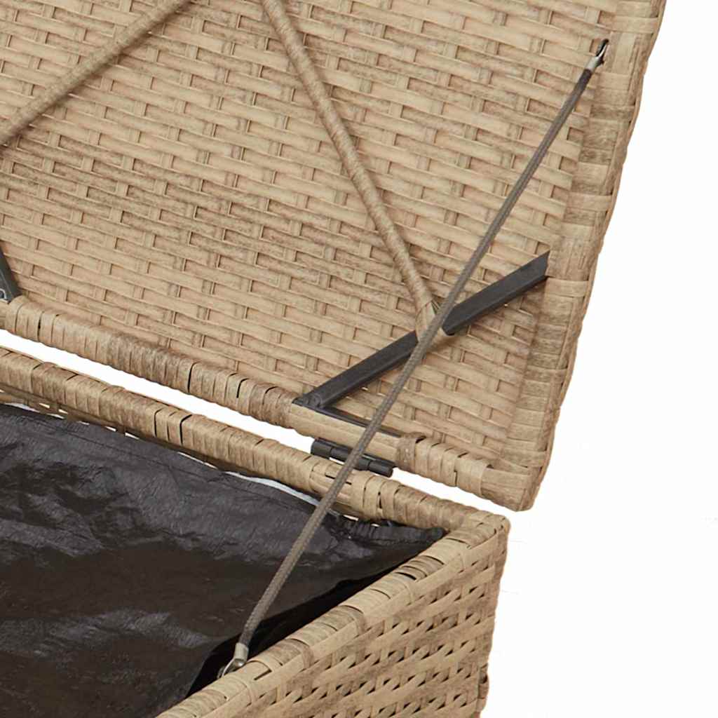 Scatola per Cuscini Beige 50 x 50 x 50 cm polyrattan