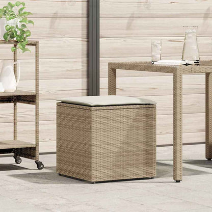 Scatola per Cuscini Beige 50 x 50 x 50 cm polyrattan