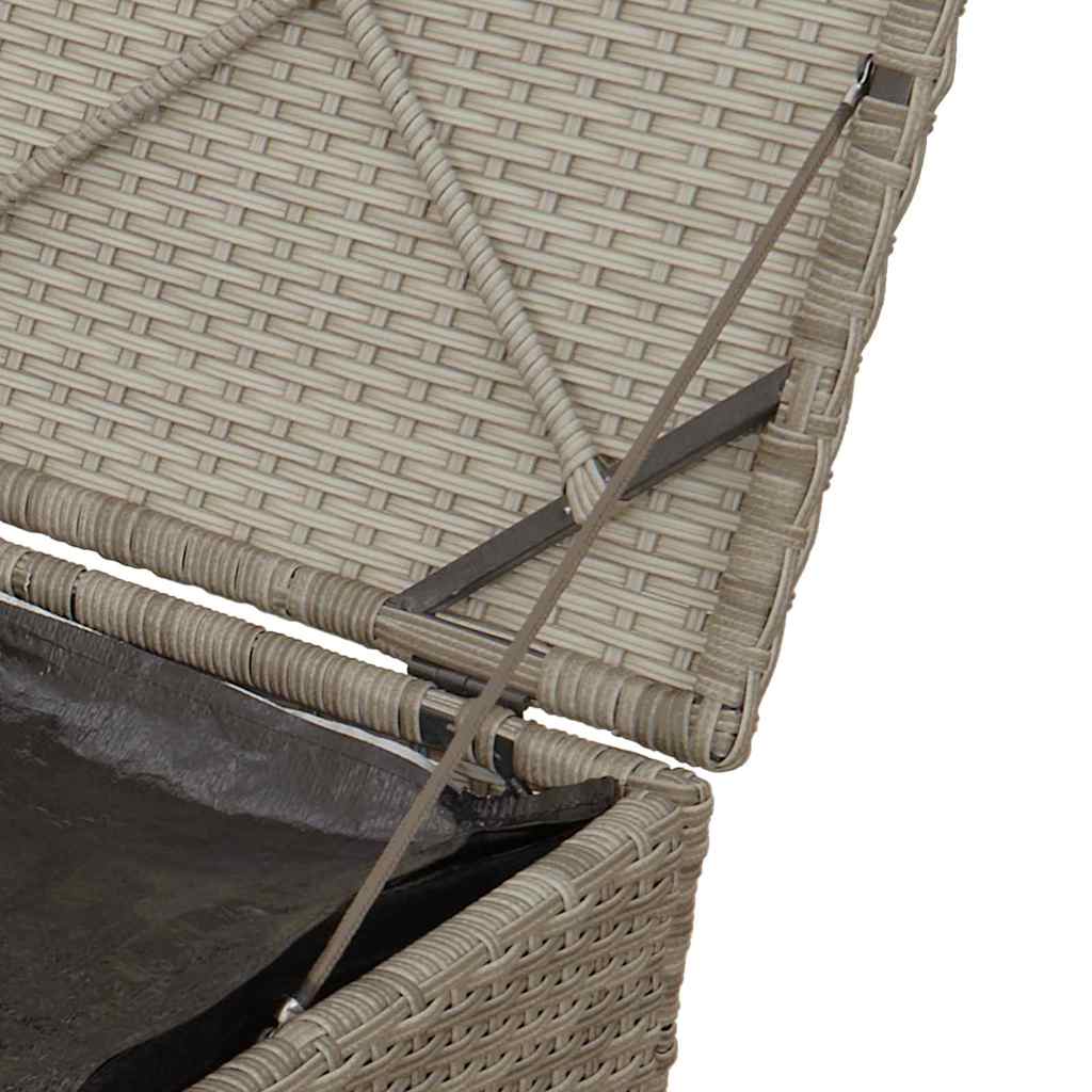 Scatola per Cuscini Grigio chiaro 50 x 50 x 50 cm polyrattan