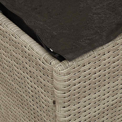 Scatola per Cuscini Grigio chiaro 50 x 50 x 50 cm polyrattan