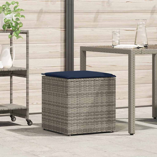Scatola per Cuscini Grigio 50 x 50 x 50 cm polyrattan
