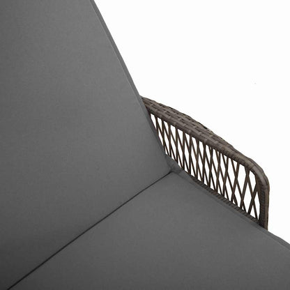 Lettino prendisole 1-persona Grigio 157 x 55 x 92cm polyrattan