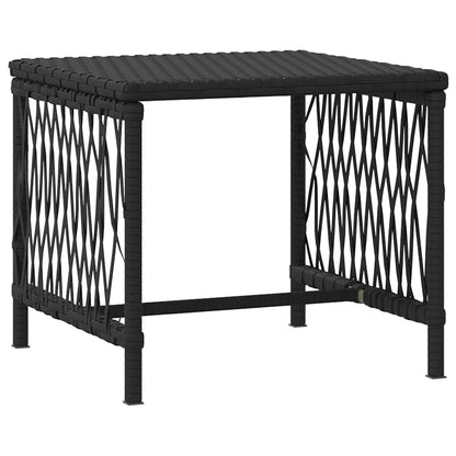 Lettino prendisole 2 pcs Nero 35 x 35 x 32cm polyrattan