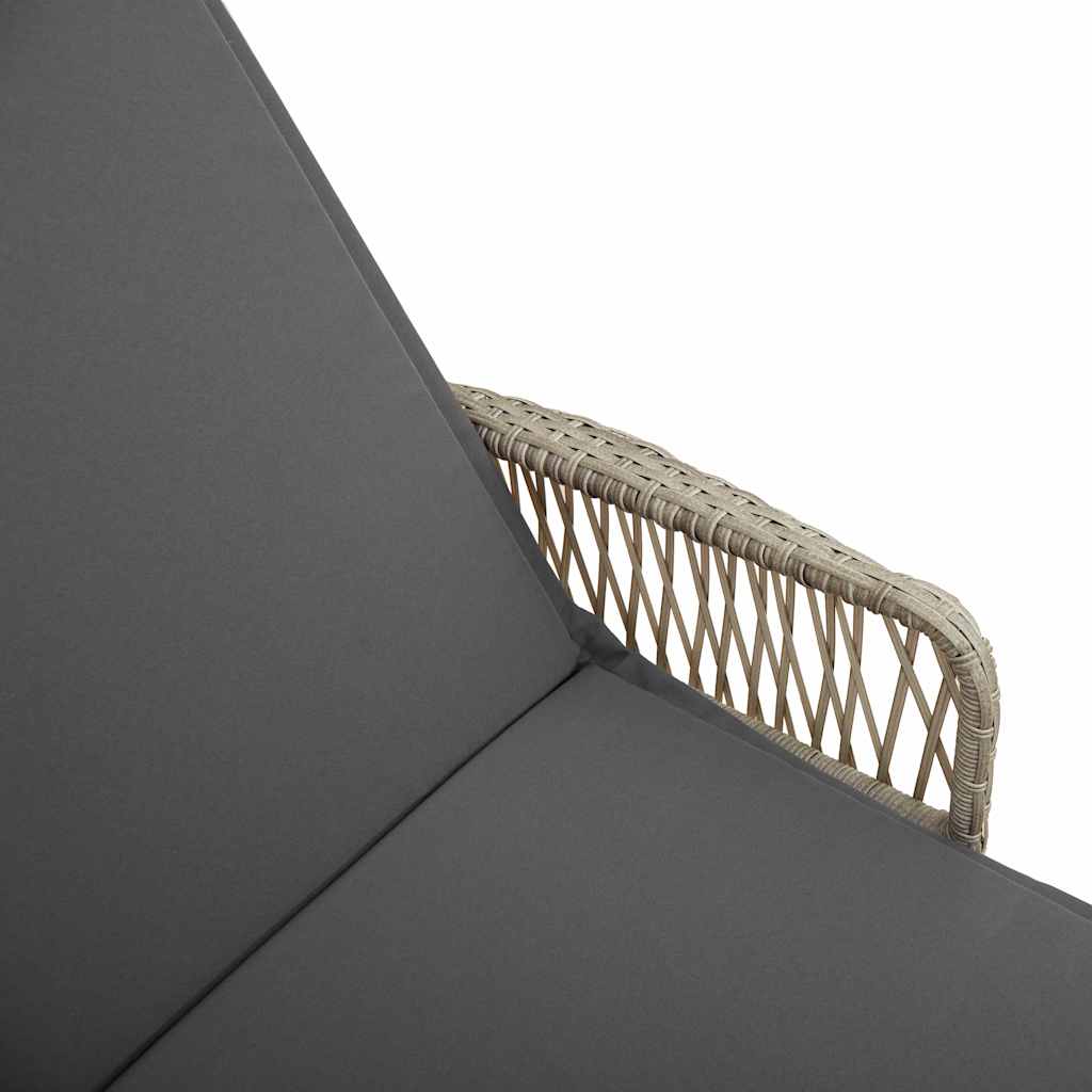 Lettino prendisole 2-persona 2 pcs Grigio chiaro 35 x 35 x 32cm