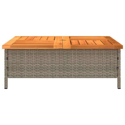 Copertura Base Ombrellone Grigia 70x70x25cm Polyrattan e Acacia - homemem39