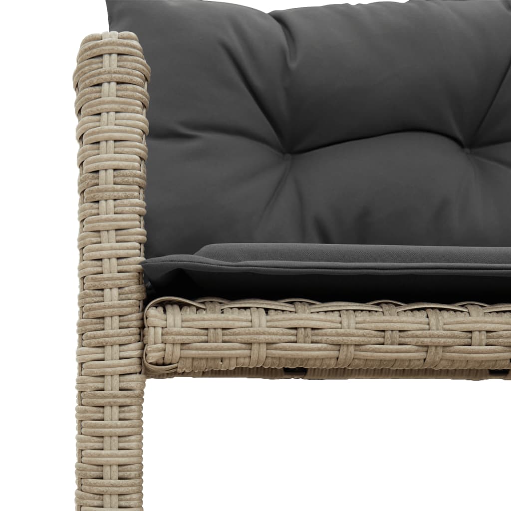 Divano Giardino Tavolo e Cuscini a L Grigio Chiaro Polyrattan | homemem39