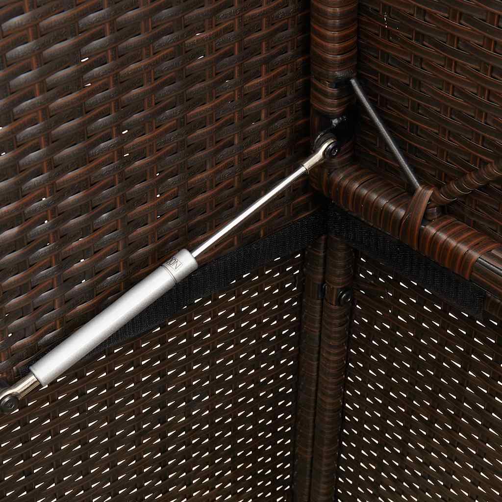 Panca da Giardino con Cuscini Marrone in Polyrattan | homemem39