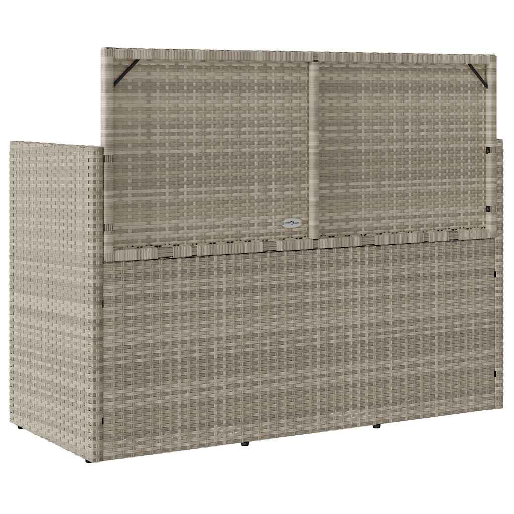 Panca da Giardino con Cuscini Grigio Chiaro in Polyrattan | homemem39
