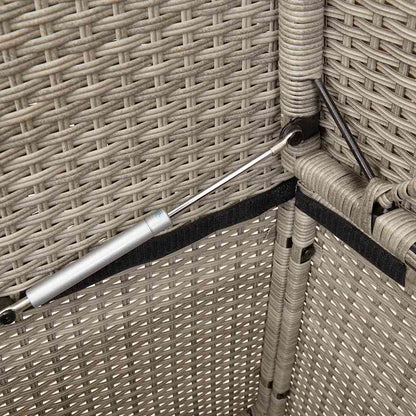 Panca da Giardino con Cuscini Grigio Chiaro in Polyrattan | homemem39