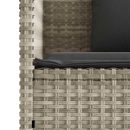 Panca da Giardino con Cuscini Grigio Chiaro in Polyrattan | homemem39