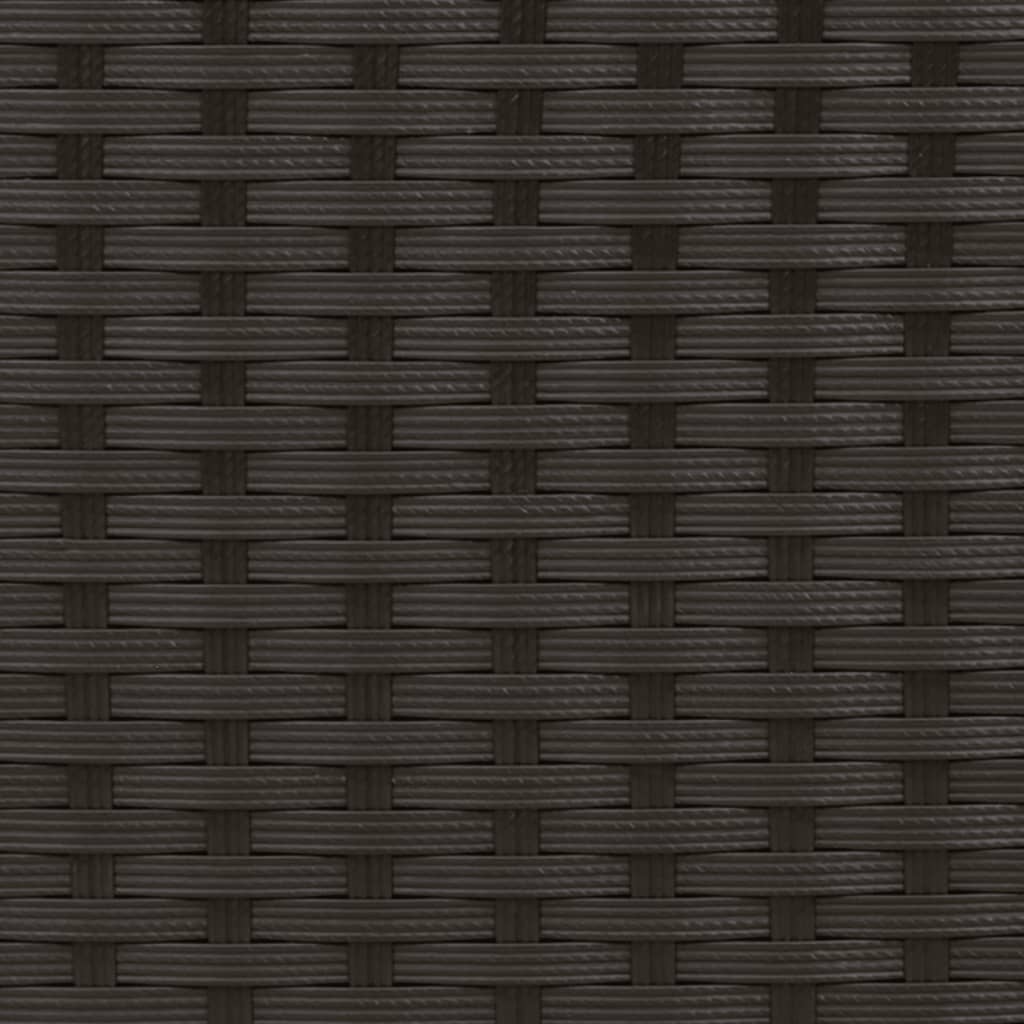Divano Giardino 2 Posti Baldacchino e Sgabelli Nero Polyrattan | homemem39