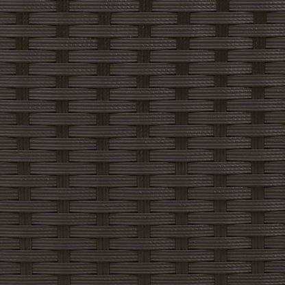 Divano Giardino 2 Posti Baldacchino e Sgabelli Nero Polyrattan | homemem39