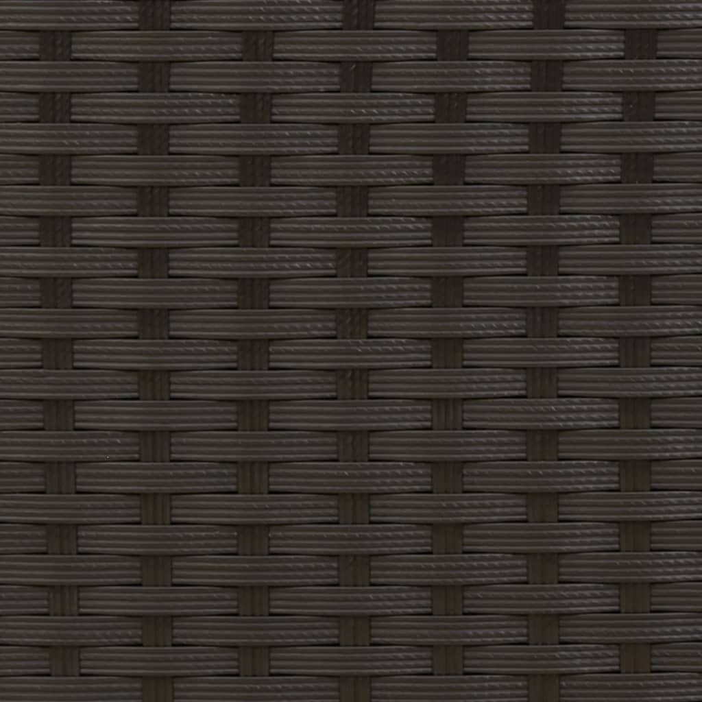 Divano da Giardino 2 Posti con Sgabelli Nero in Polyrattan - homemem39