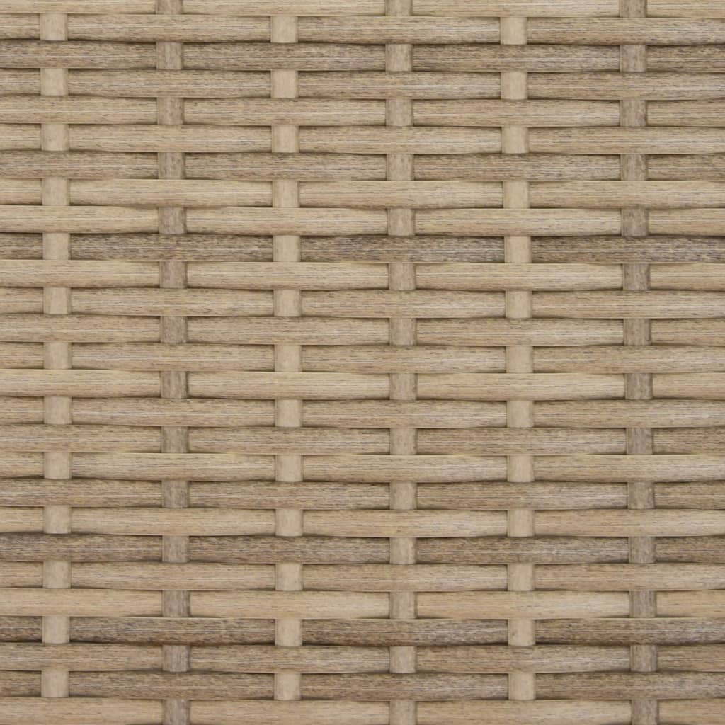 Divano da Giardino 2 Posti con Sgabelli Beige in Polyrattan | homemem39
