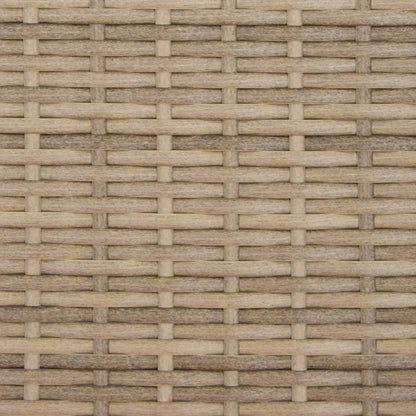 Divano da Giardino 2 Posti con Sgabelli Beige in Polyrattan | homemem39