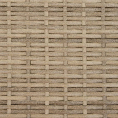 Lettino Doppio con Baldacchino e Cuscini Beige in Polyrattan - homemem39