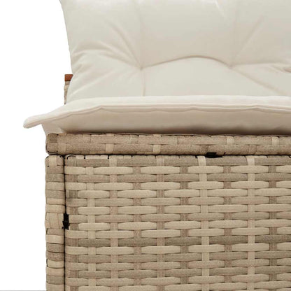 Divani Giardino Senza Braccioli con Cuscini 2 Beige Polyrattan | homemem39