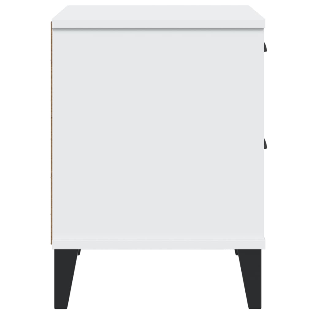 Comodino VIKEN Bianco in Legno Multistrato - homemem39