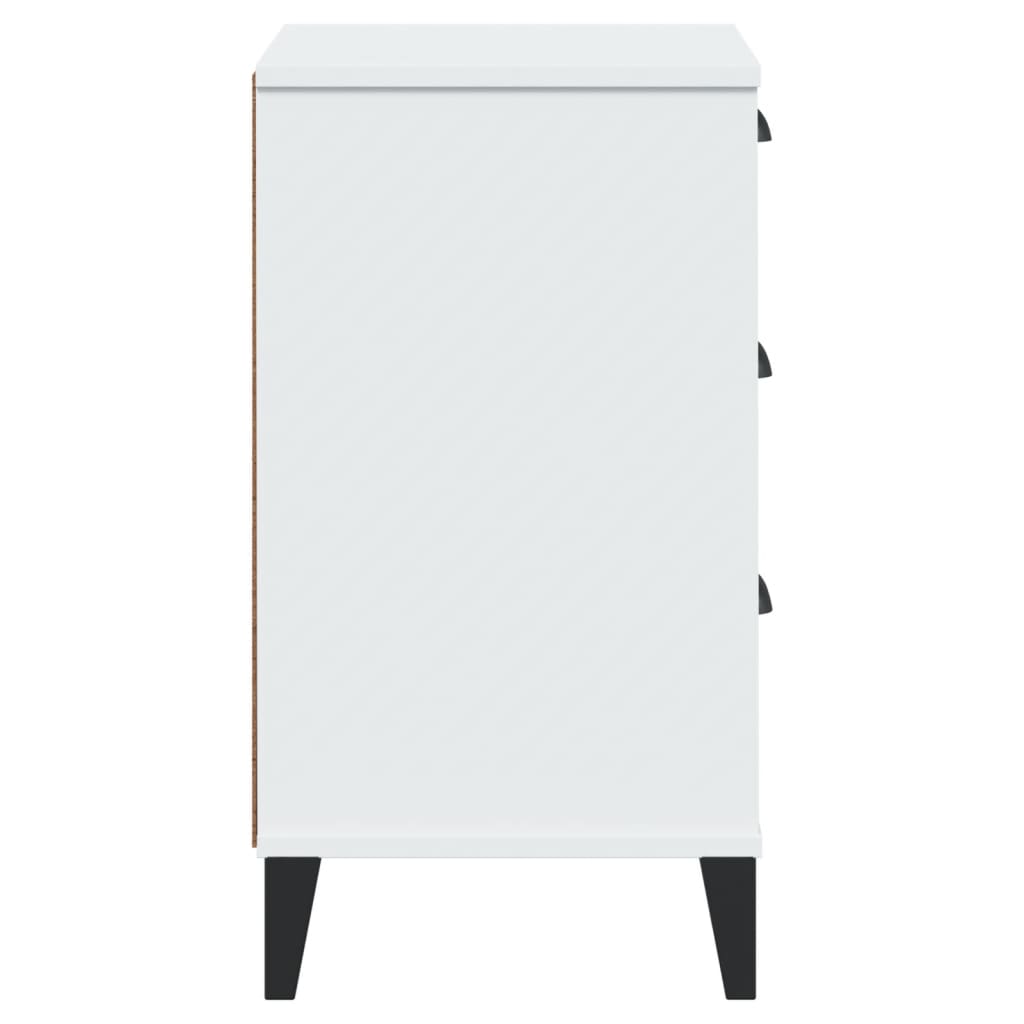 Comodino VIKEN Bianco in Legno Multistrato - homemem39