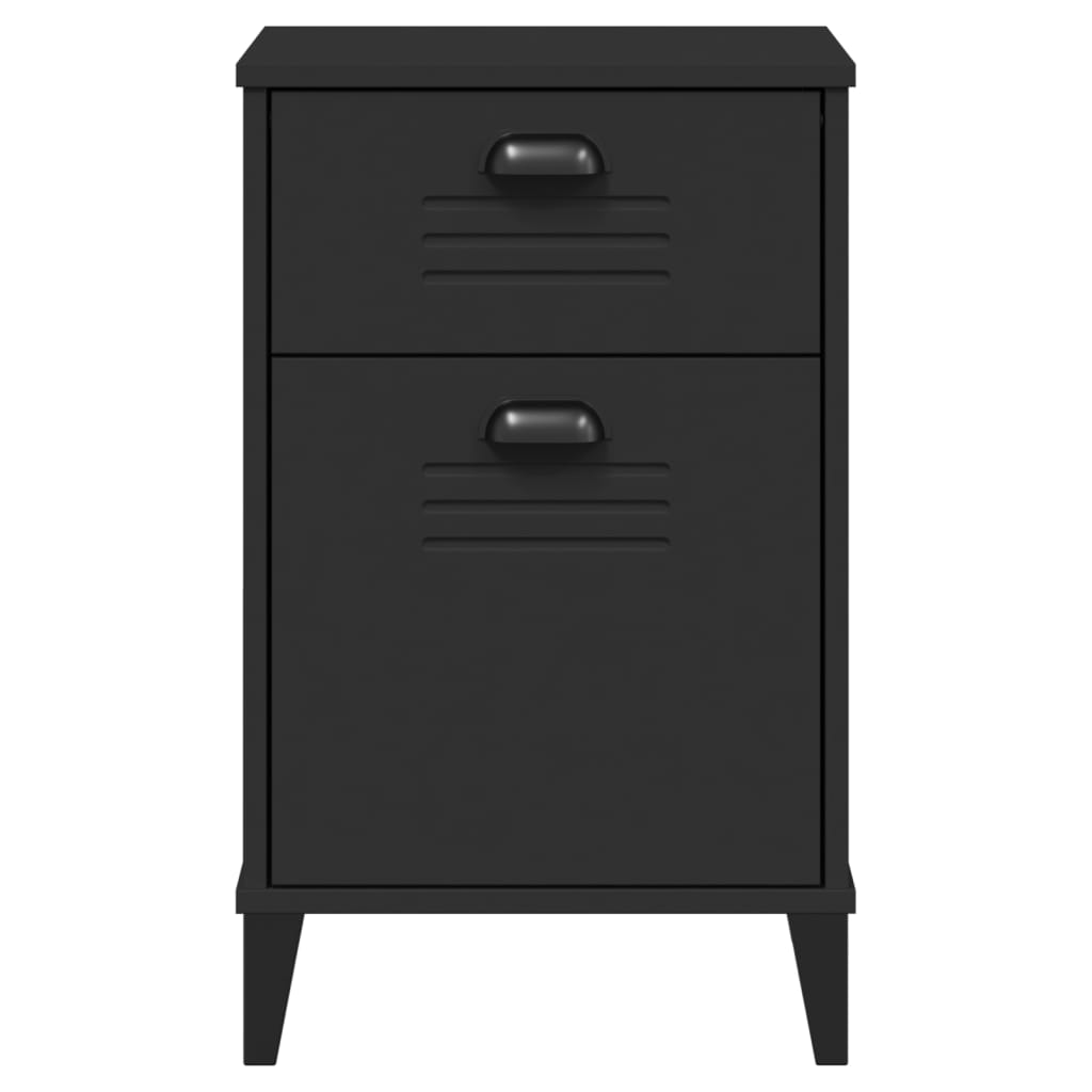 Comodino VIKEN Nero in Legno Multistrato | homemem39