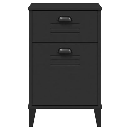 Comodino VIKEN Nero in Legno Multistrato | homemem39