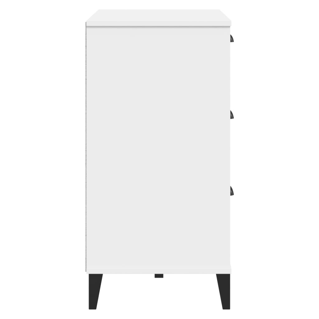 Cassettiera VIKEN Bianca in Legno Multistrato - homemem39