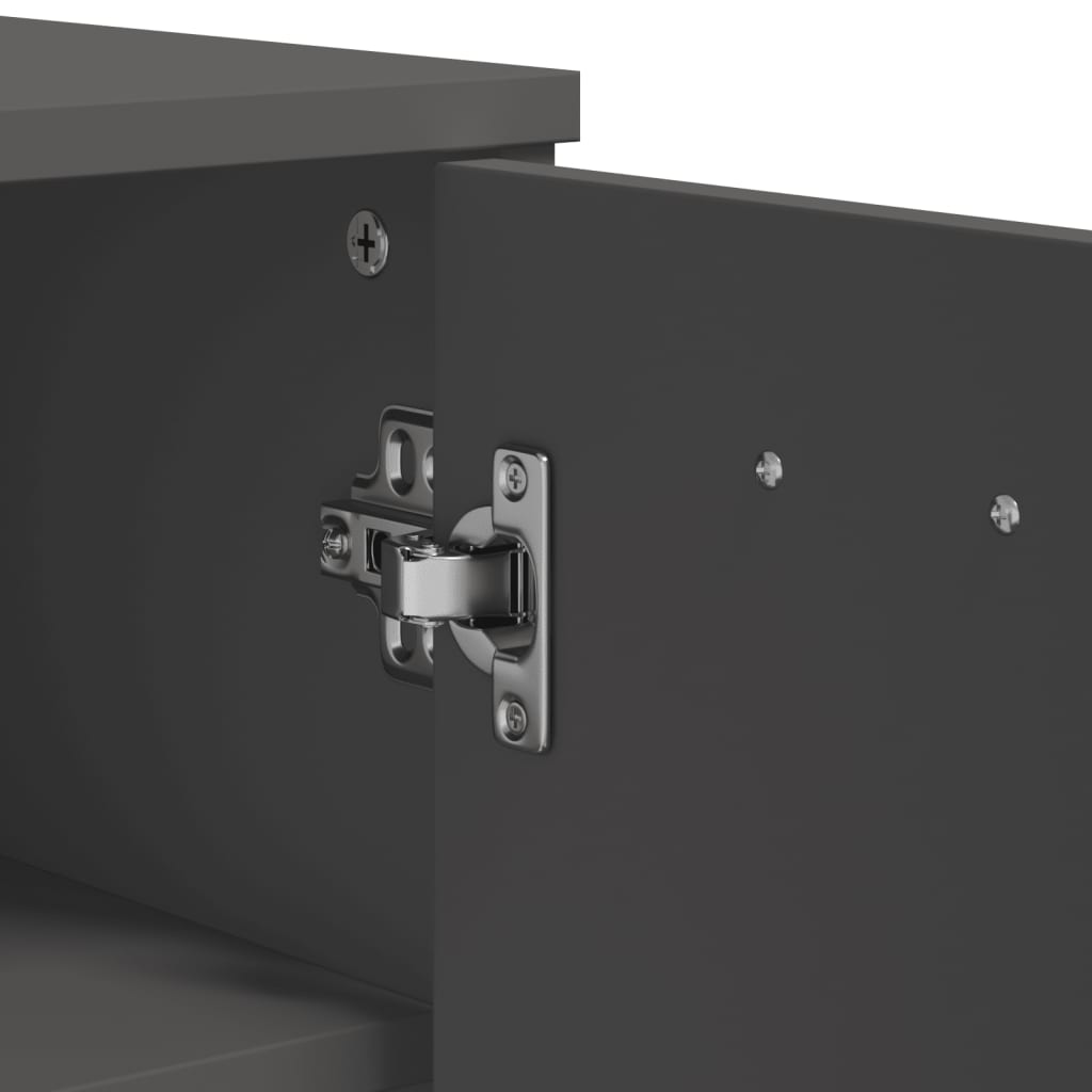 Scarpiera VIKEN Grigio Antracite in Legno Multistrato - homemem39