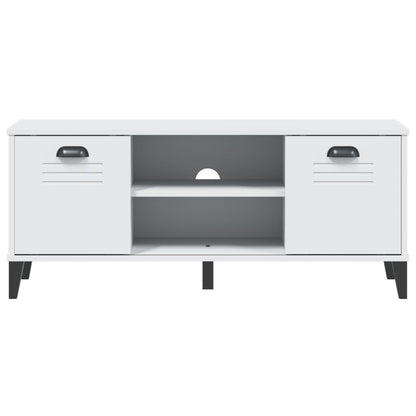 Panca Portascarpe VIKEN Bianca 106x35x45 cm Legno Massello Pino - homemem39