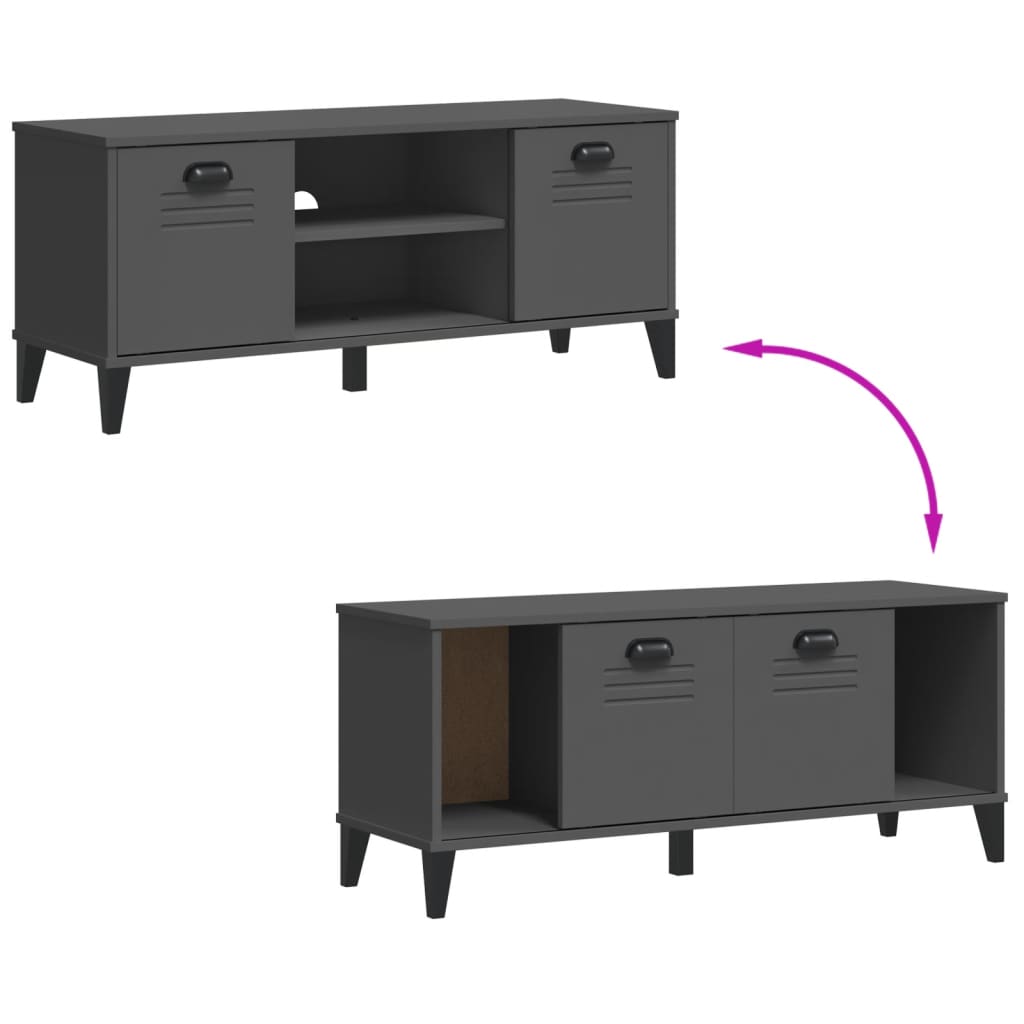 Panca Portascarpe VIKEN Antracite 106x35x45cm Legno Multistrato - homemem39