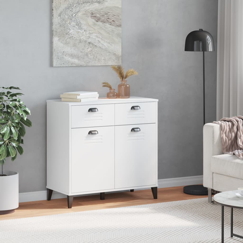 Credenza VIKEN Bianca 80x40x80 cm in Legno Multistrato | homemem39