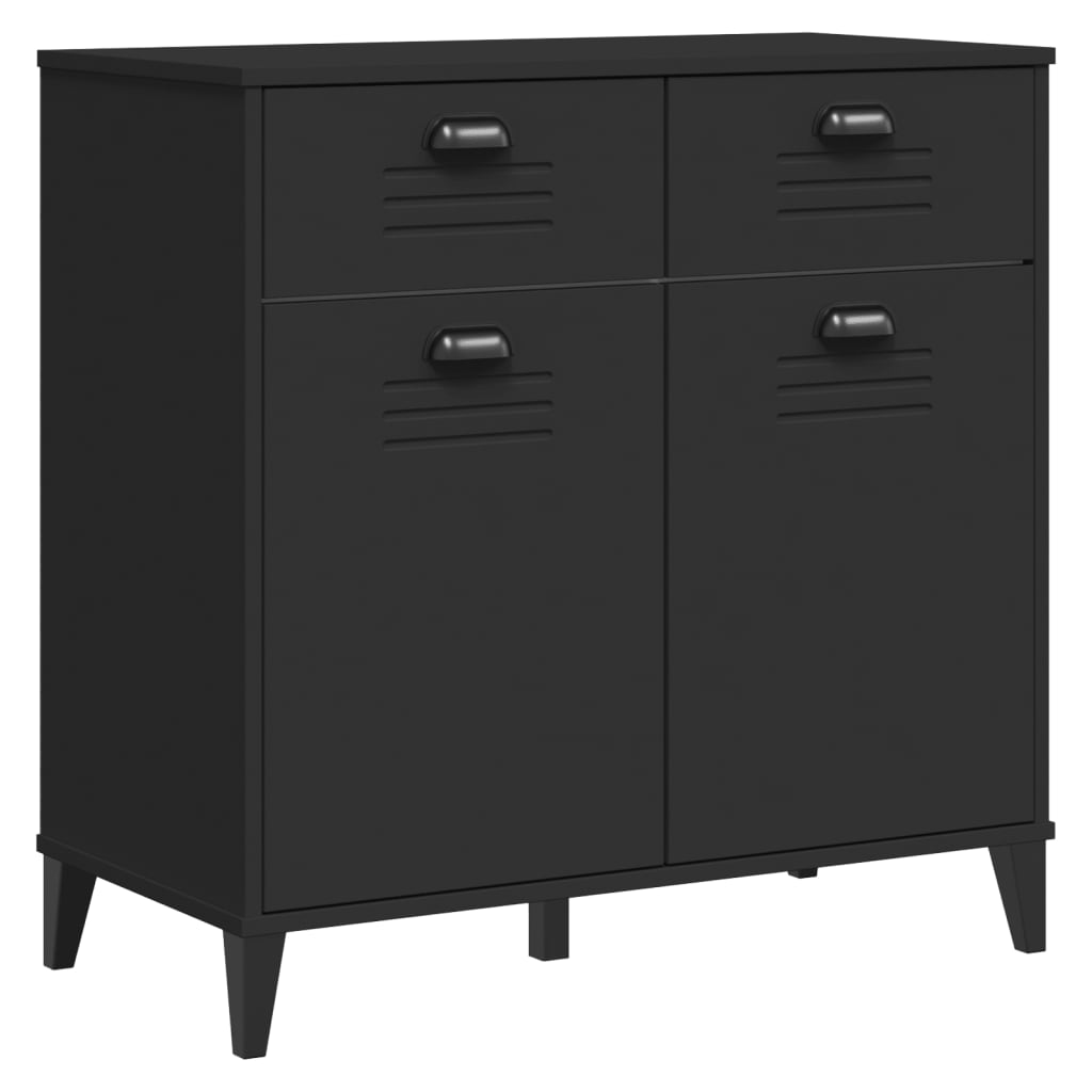 Credenza VIKEN Nera 80x40x80 cm in Legno Multistrato - homemem39