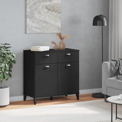 Credenza VIKEN Nera 80x40x80 cm in Legno Multistrato | homemem39