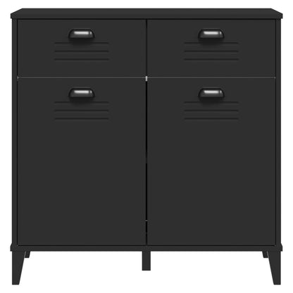 Credenza VIKEN Nera 80x40x80 cm in Legno Multistrato - homemem39