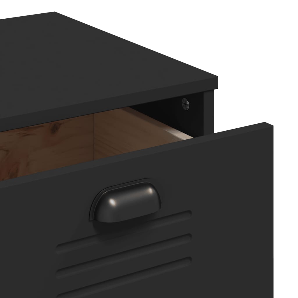 Credenza VIKEN Nera 80x40x80 cm in Legno Multistrato | homemem39
