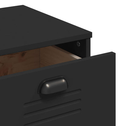 Credenza VIKEN Nera 80x40x80 cm in Legno Multistrato | homemem39