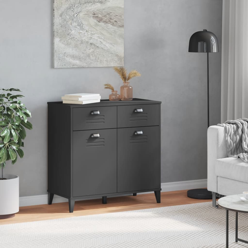 Credenza VIKEN Antracite 80x40x80 cm in Legno Multistrato - homemem39