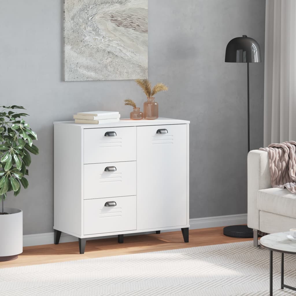 Credenza VIKEN Bianca 80x40x80 cm in Legno Multistrato | homemem39