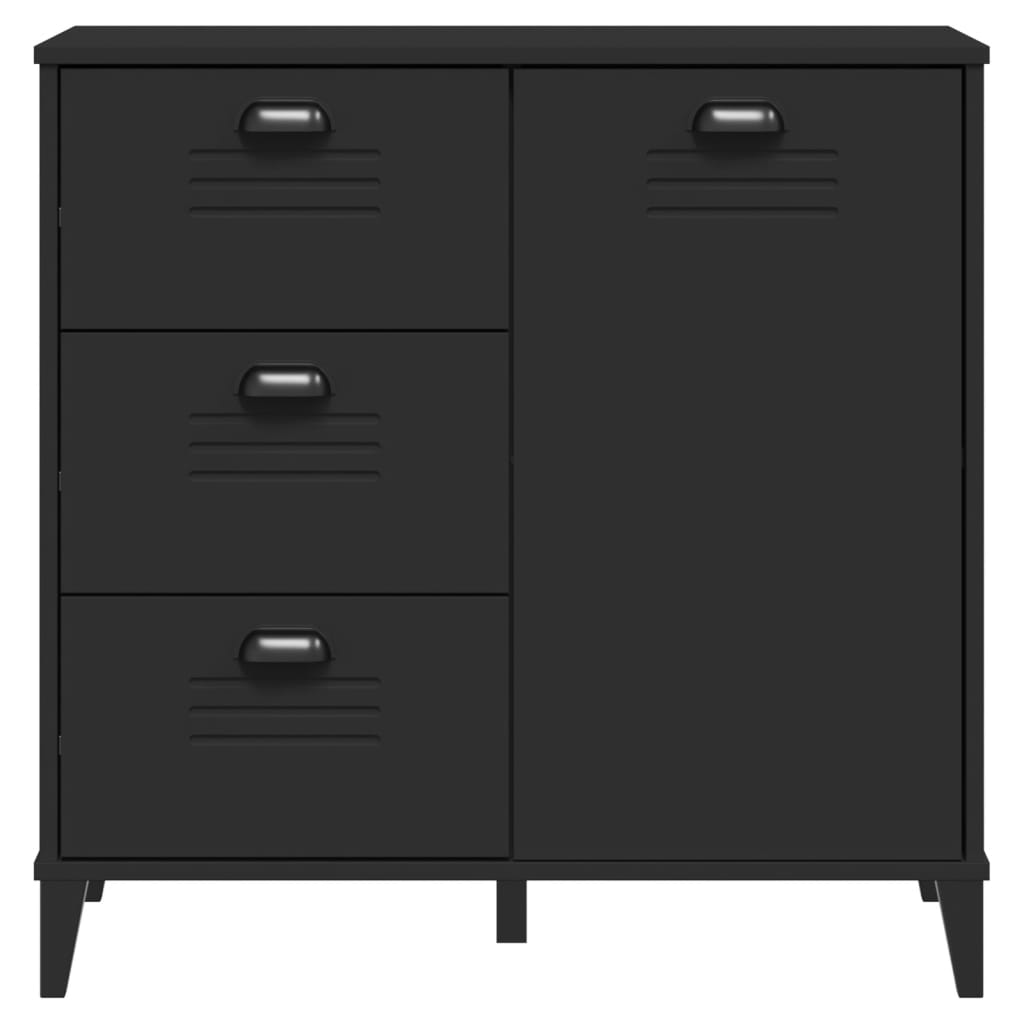Credenza VIKEN Nera 80x40x80 cm in Legno Multistrato | homemem39