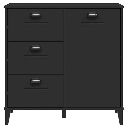 Credenza VIKEN Nera 80x40x80 cm in Legno Multistrato | homemem39