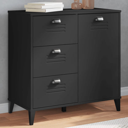 Credenza VIKEN Nera 80x40x80 cm in Legno Multistrato | homemem39