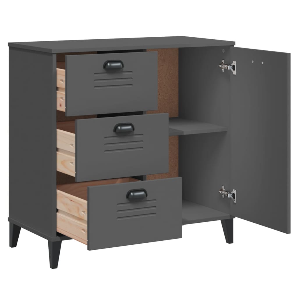 Credenza VIKEN Antracite 80x40x80 cm in Legno Multistrato | homemem39