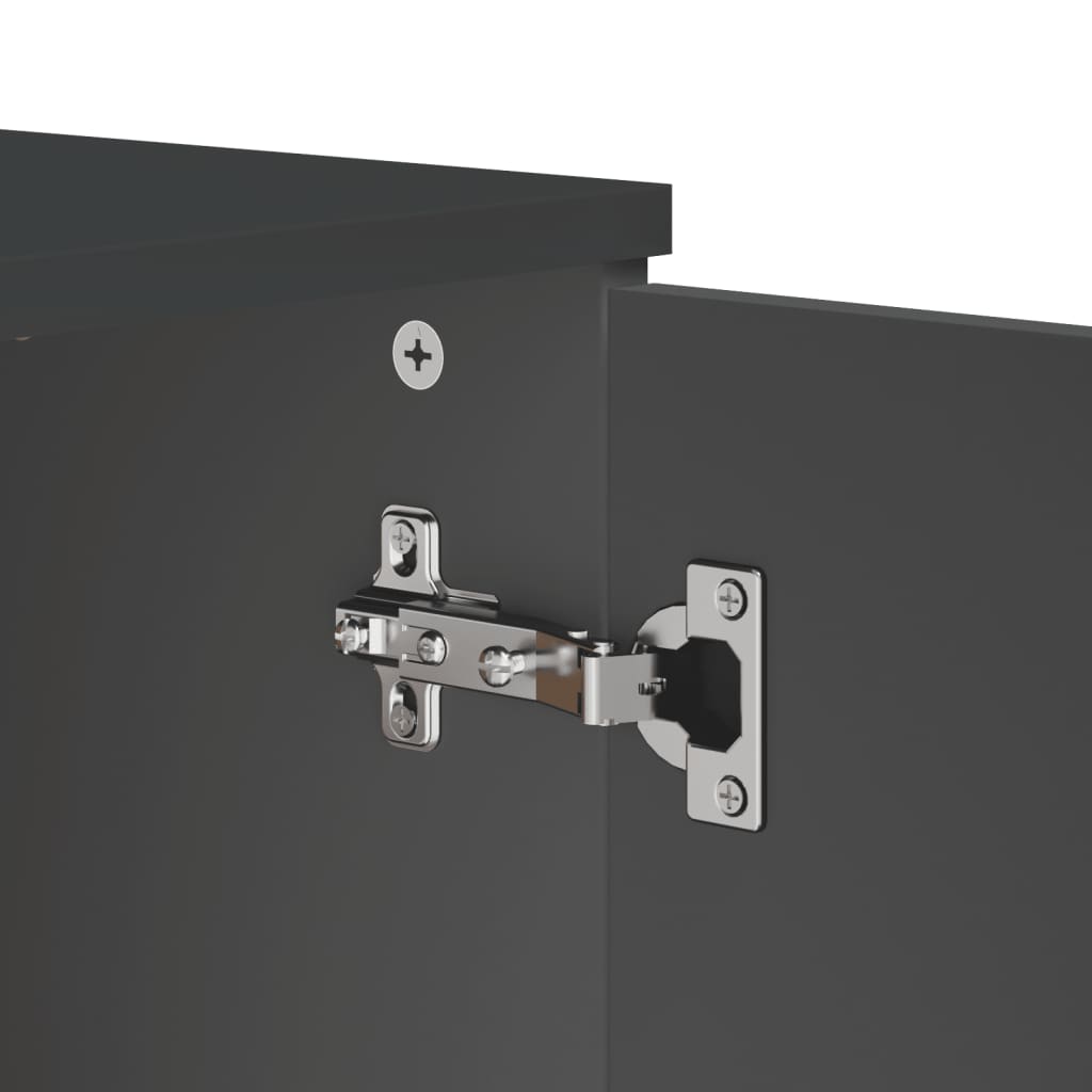 Credenza VIKEN Antracite 80x40x80 cm in Legno Multistrato - homemem39