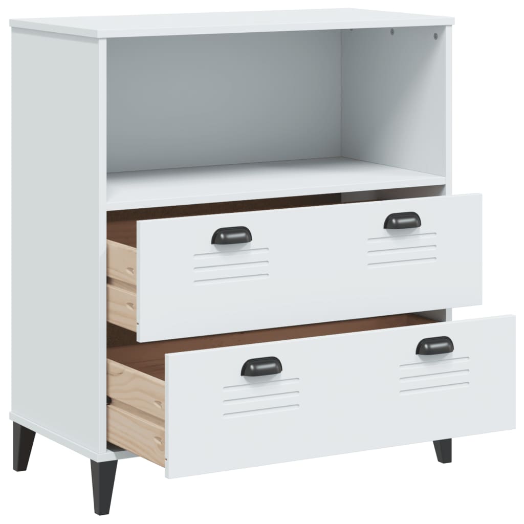 Libreria VIKEN Bianca 80x40x80 cm in Legno Multistrato | homemem39