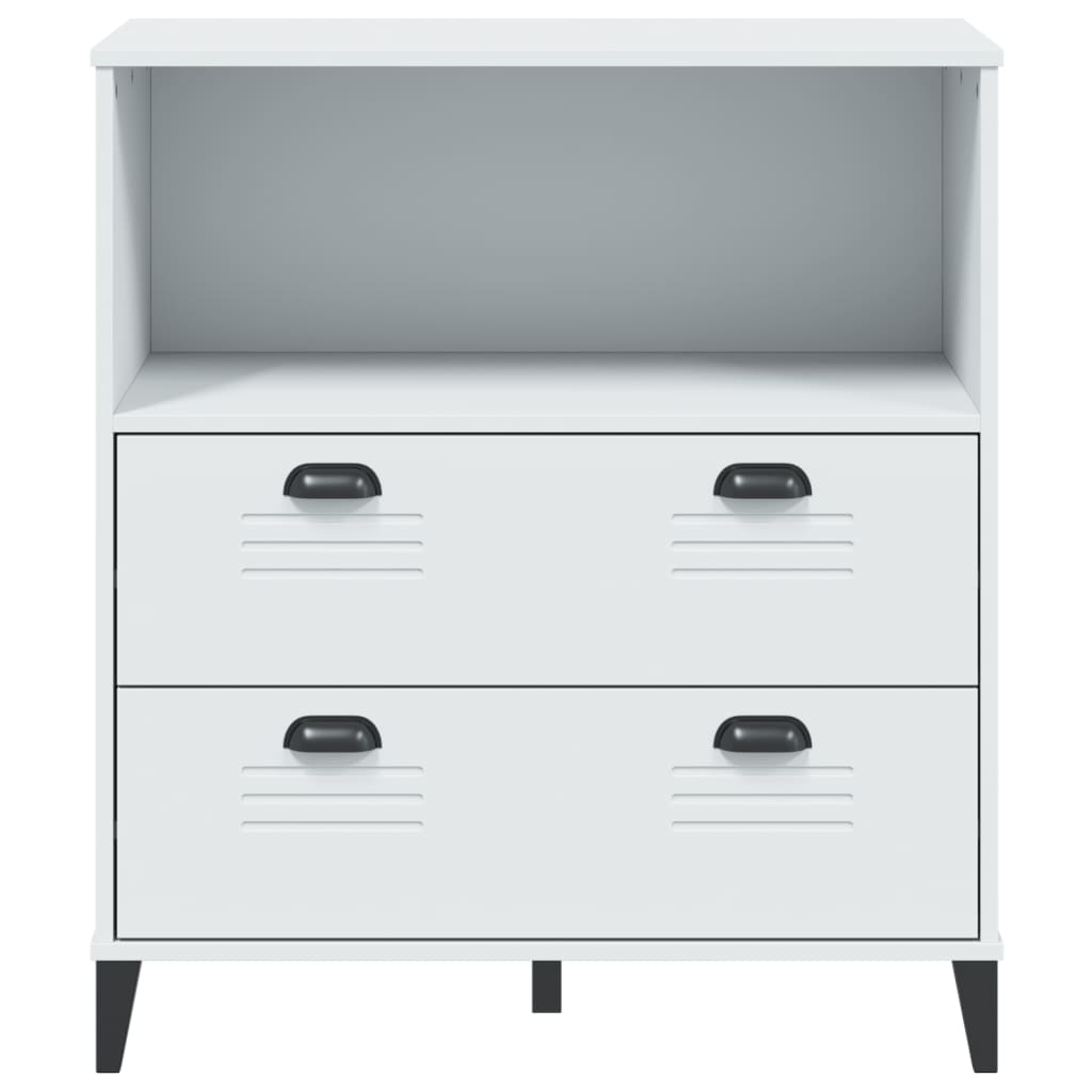 Libreria VIKEN Bianca 80x40x80 cm in Legno Multistrato | homemem39