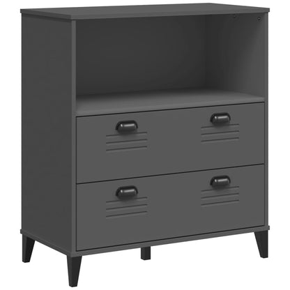 Libreria VIKEN Antracite 80x40x80 cm in Legno Multistrato | homemem39