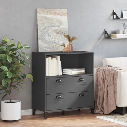 Libreria VIKEN Antracite 80x40x80 cm in Legno Multistrato | homemem39